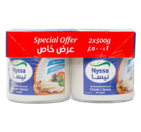 Nyssa Spreadable Processed Cream Cheese 2 x 500 g Lulu Hypermarket