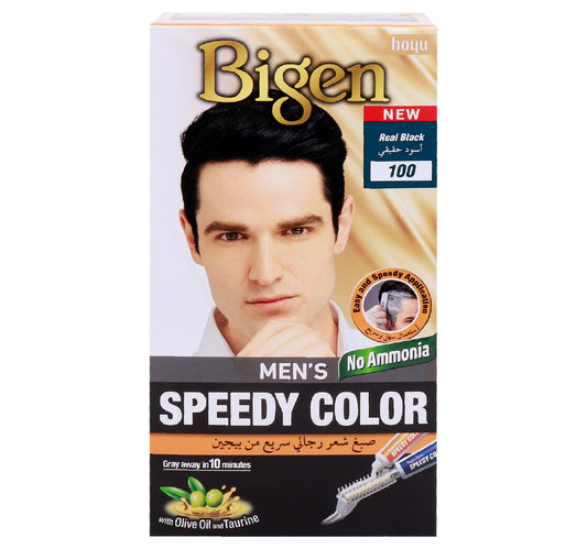 Bigen Men's Speedy Color Real Black 100 1 pkt