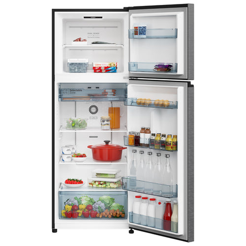 Hitachi Grand Carbon Line Double Door Refrigerator, 409L, Elegant Inox, HRTN6443SXGF