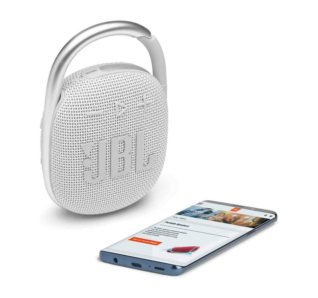 JBL Portable Bluetooth Speaker Clip 4 White