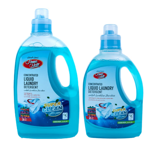 Home Mate Garden Fresh Concentrated Liquid Laundry Detergent 3 Litres + 2 Litres