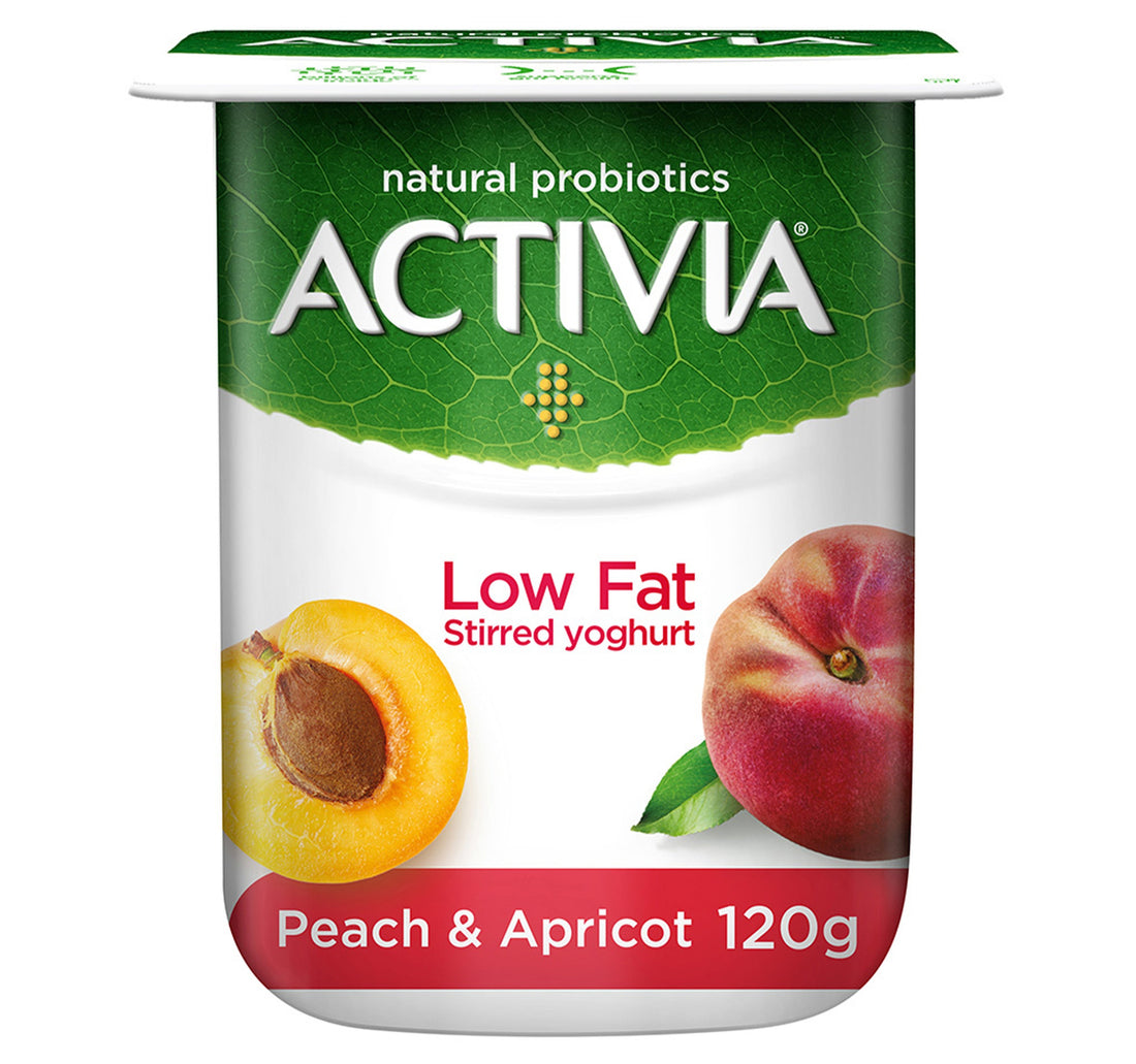 Activia Stirred Yoghurt Low Fat Peach & Apricot 120 g