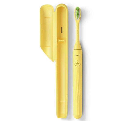 فرشاة أسنان فيليبس ون من سونيكير تعمل بالبطارية - لون أصفر مانجو - HY1100