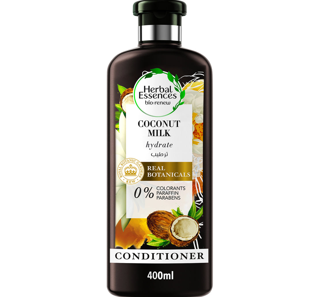 هيربال إسنسز بيو: بلسم مرطب بحليب جوز الهند لتجديد الشعر 400 مل