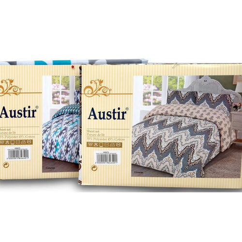 Austir Bedsheet Double /Queen Assorted