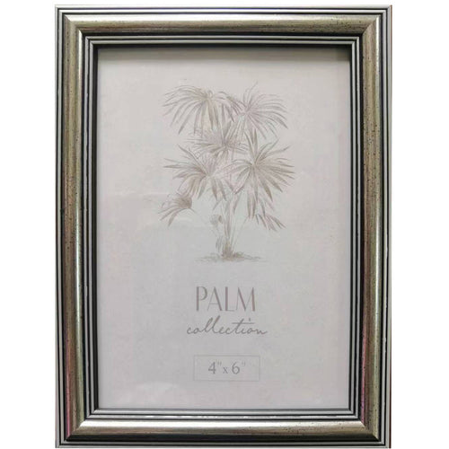 Maple Leaf PVC Photo Frame Silver 4x6 inch