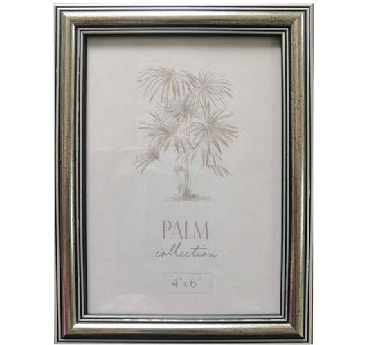 Maple Leaf PVC Photo Frame Silver 4x6 inch