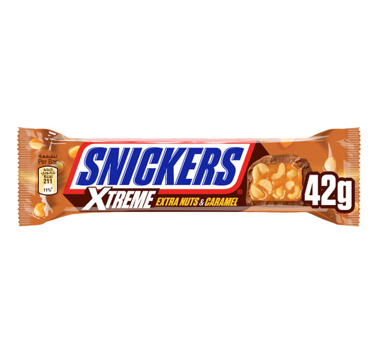 Snickers Extreme Extra Nut & Caramel Chocolate Bar 42 g