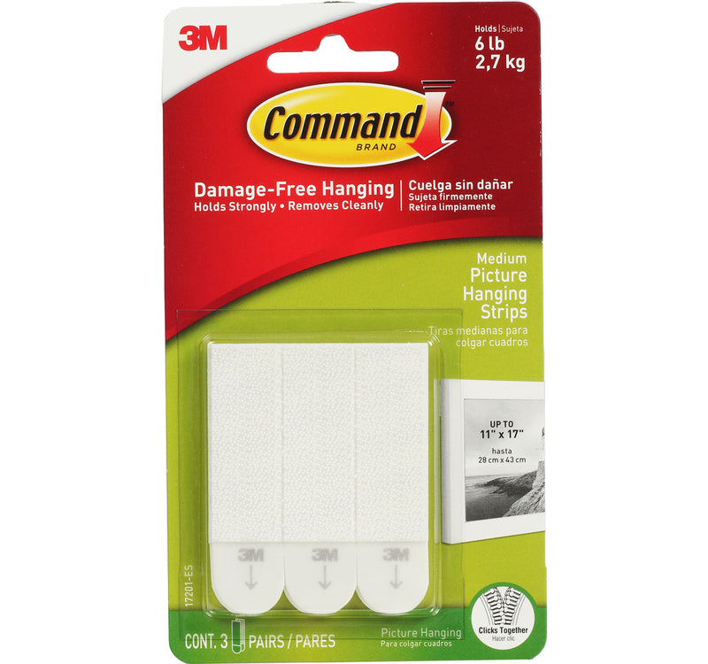 3M Medium Picture Hanging Strips, 17201