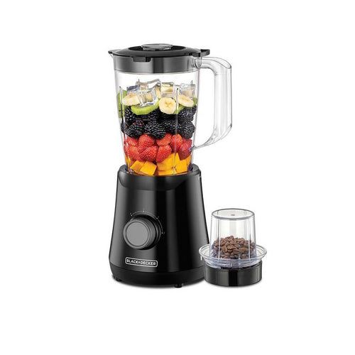 Black+Decker 1.5L 500W Blender with Grinding Mill, Black, BX530-B5