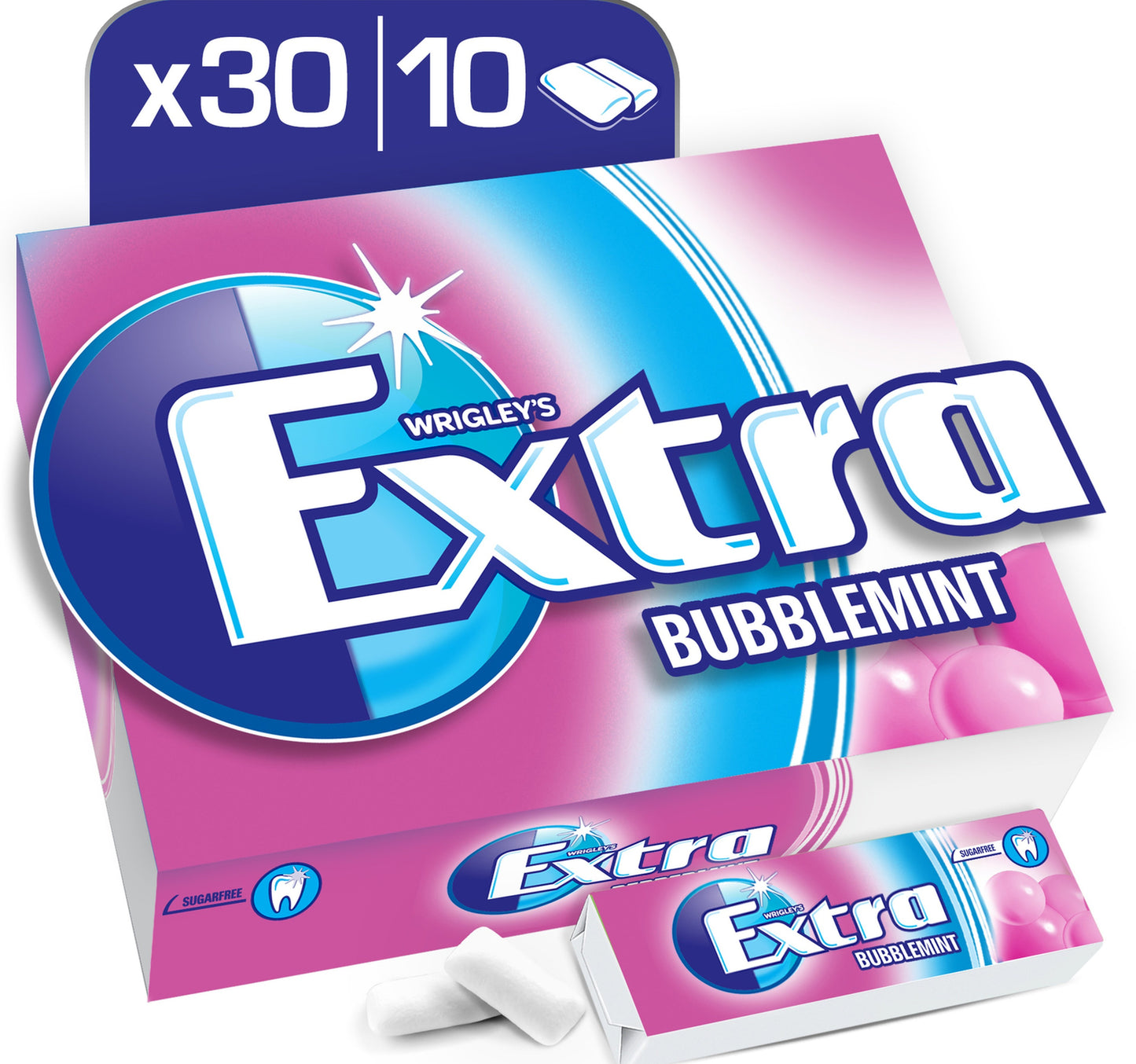 Wrigley's Extra Bubblemint Chewing Gum 10 pcs