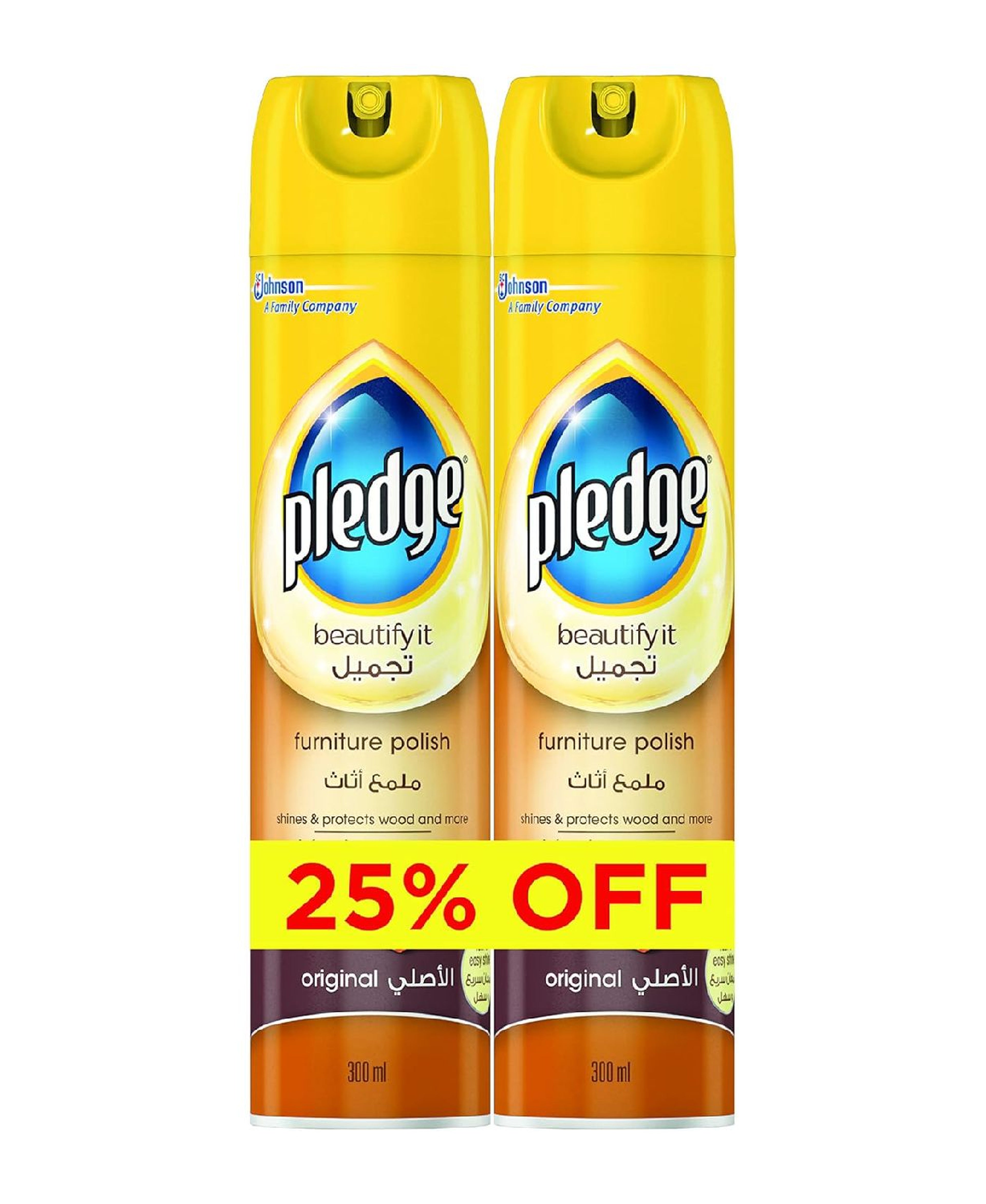 Pledge Furniture Polish Original 2 x 300 ml – Shefs