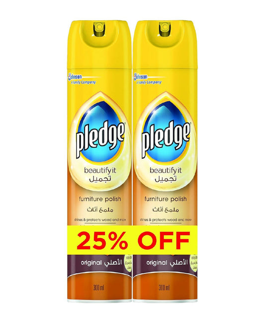 Pledge Furniture Polish Original 2 x 300 ml