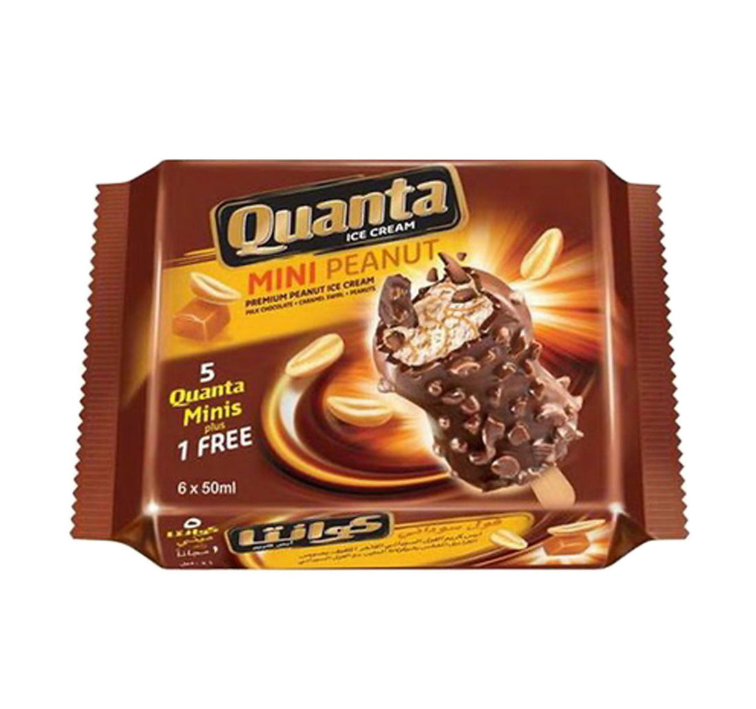 Quanta Peanut Mini Ice Cream Stick Value Pack 6 x 50 ml