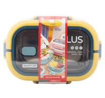 Win Plus Lunch Box Stainless Steel 6722 1.65 Litre Assorted