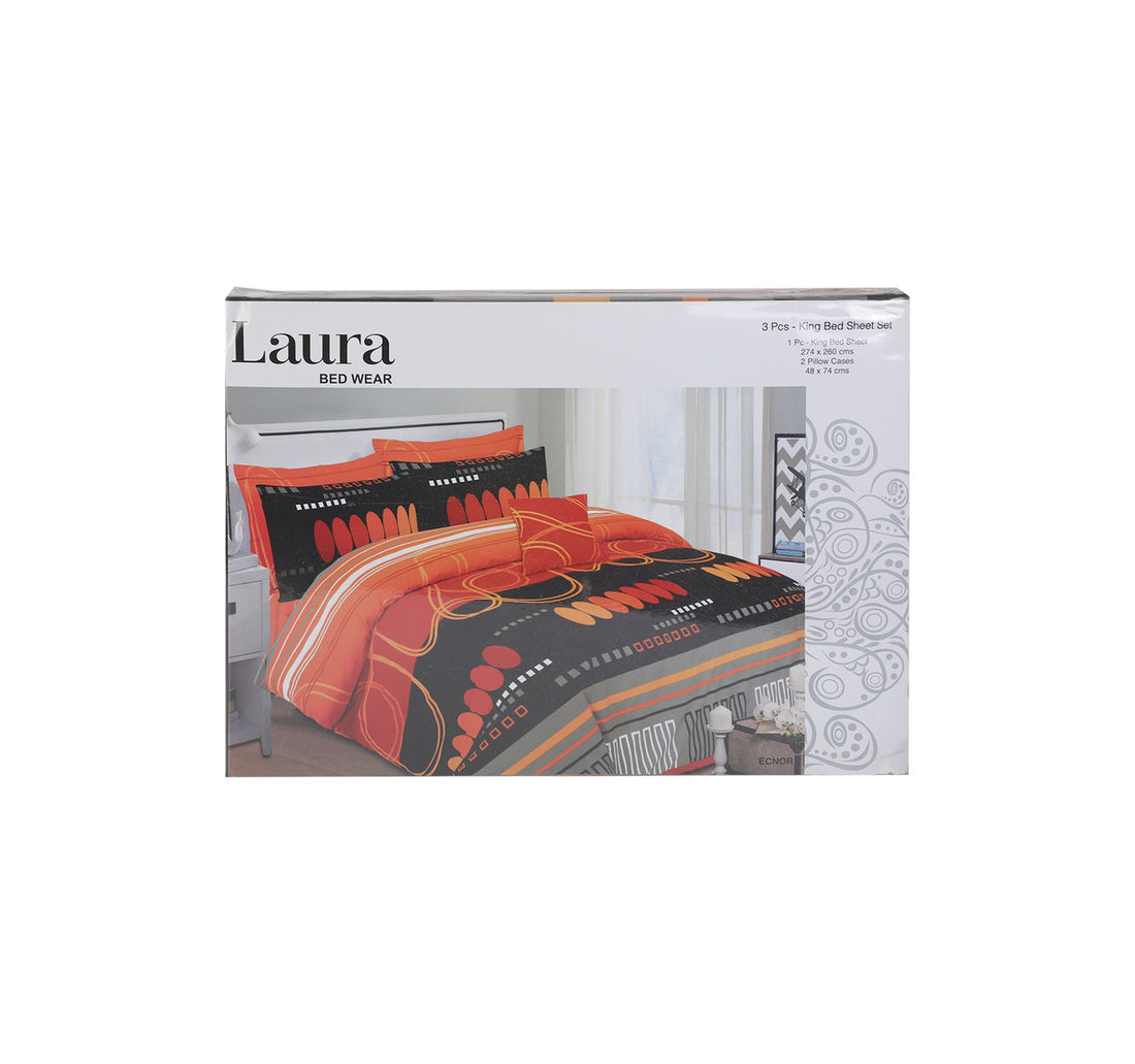 Laura Bed Sheet King 3pcs Set 274x260cm