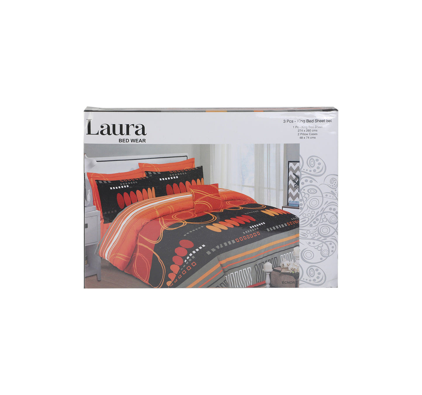 Laura Bed Sheet King 3pcs Set 274x260cm