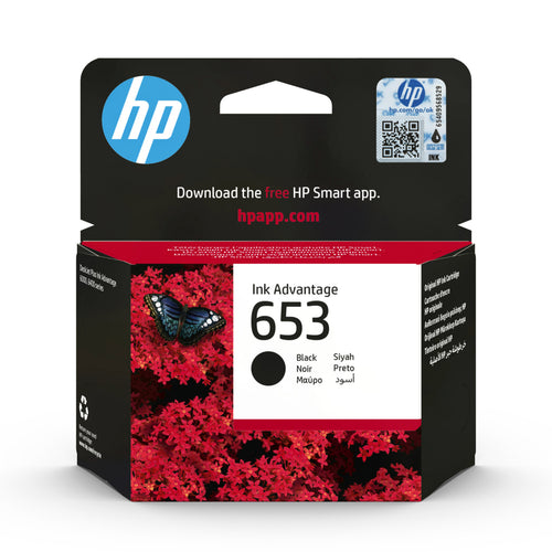 خرطوشة حبر أصلية HP 653، لون أسود، 3YM75AE