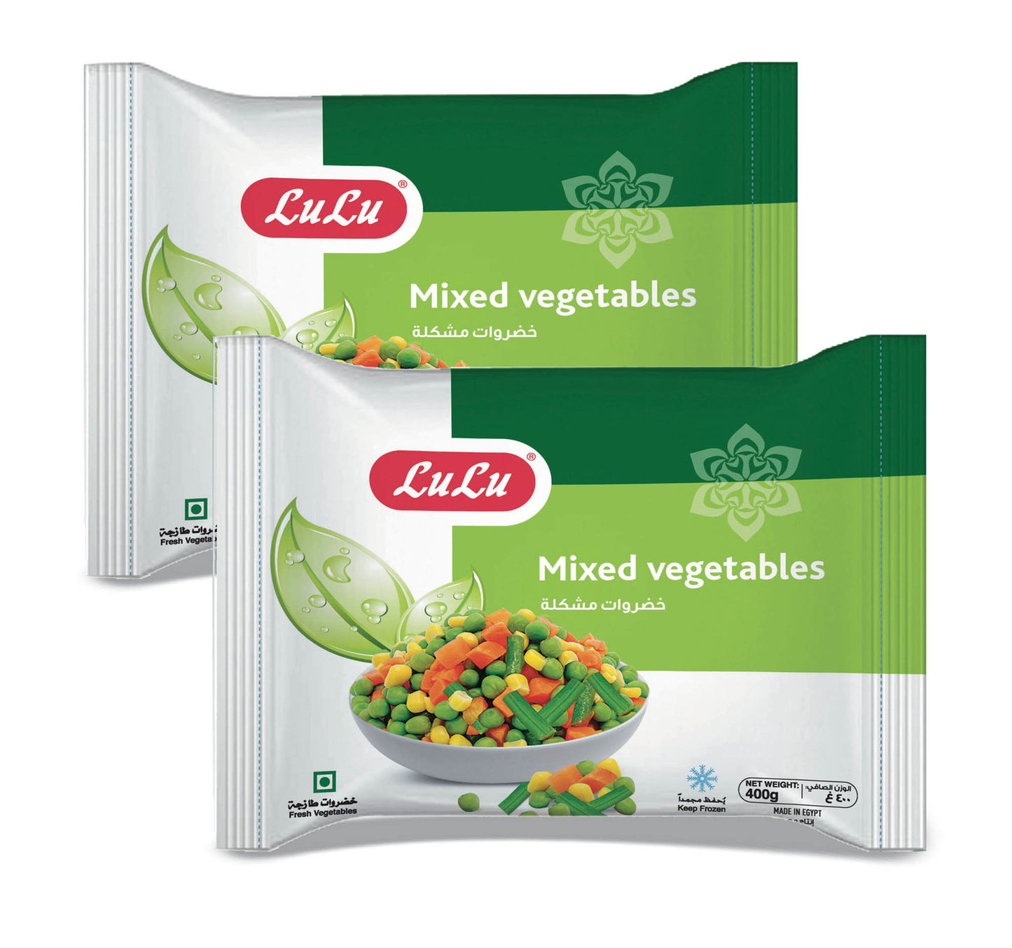 LuLu Frozen Mixed Vegetables Value Pack 2 x 400 g
