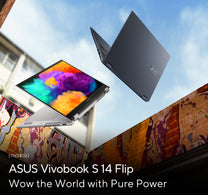 Asus 2-in-1 Vivobook S 14 Flip Laptop, 14 inches WUXGA Display, AMD Ryzen 5 7430U Processor, 8 GB RAM, 512 GB SSD, Windows 11 Home, Quiet Blue, TN3402YA-LZ327W
