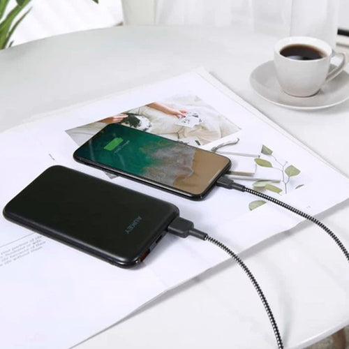 Aukey CB-BAL4 Braided Nylon MFI Lightning Cable - 2 meter(AKY-CB-BAL4-LGT-2M-BLK)