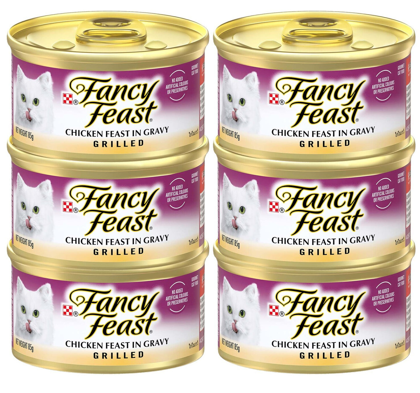 Purina Fancy Feast Grilled Chicken Feast In Gravy Cat Food 6 x 85 g