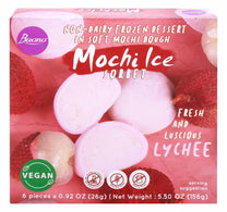 Buono Mochi Ice Lychee Sorbet Non-Dairy Frozen Dessert 156 g