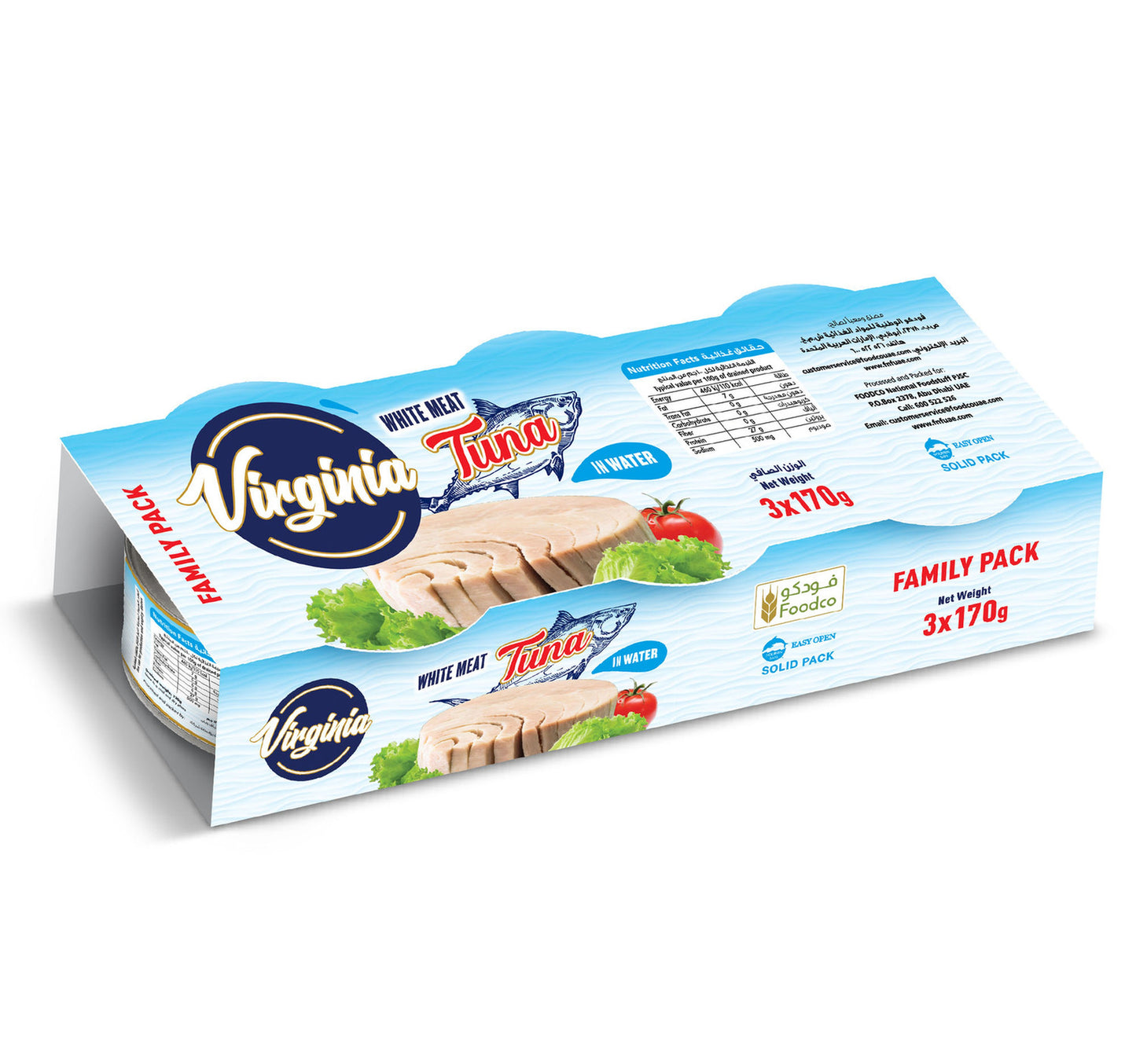 Virginia White Meat Tuna In Water 3 x 170 g