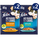 Purina Felix As Good As It Looks Adult Cat Food in Jelly (2 x 85 g Chicken Pouches + 2 x 85 g Tuna Pouches)