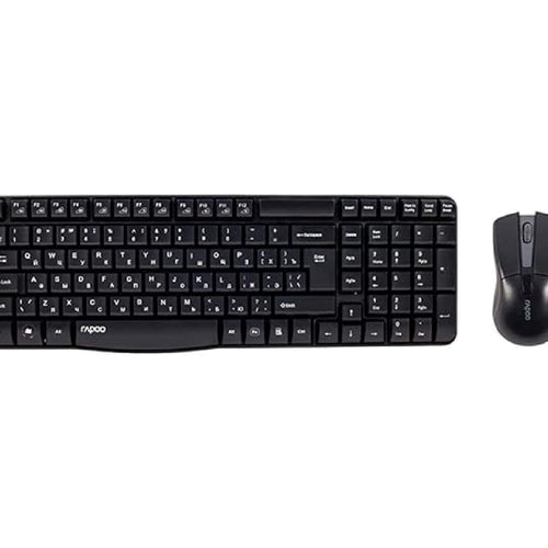 Rapoo Wireless Keyboard with Mouse, Black, X1800S Pro