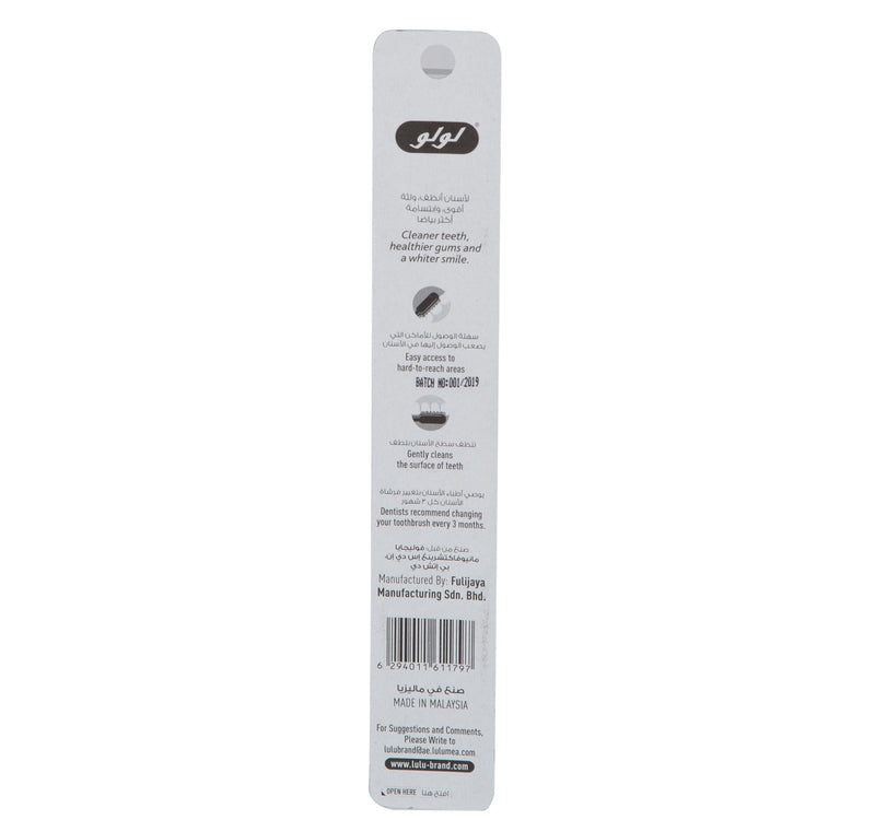 LuLu Toothbrush Sturdy Medium Assorted Color 1 pc