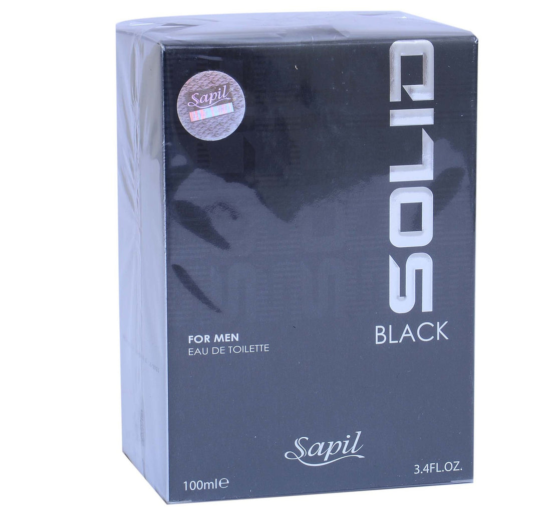 Sapil Solid Black EDT for Men 100 ml