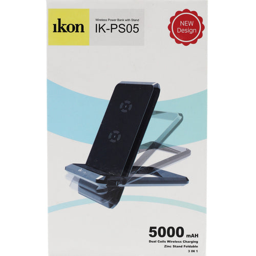 Ikon Wireless Power Bank With Stand, 5000mAh, IK-PS05 Lulu Hypermarket