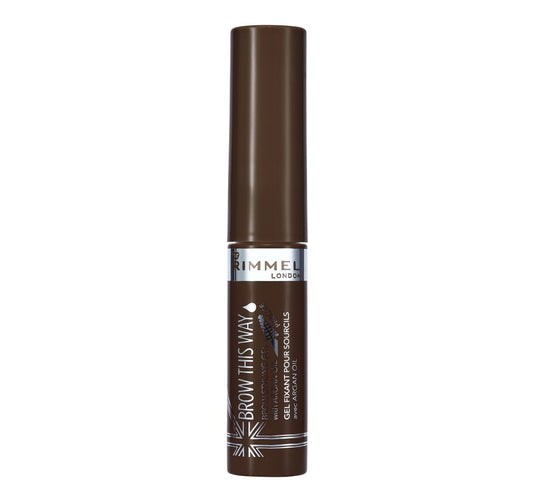 Rimmel London Brow This Way Eyebrow Gel With Argan Oil Dark Brown 1pc