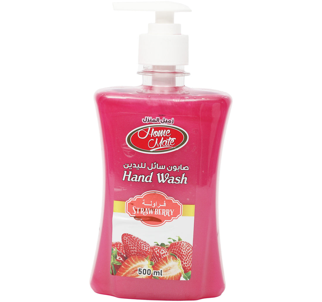 غسول اليدين السائل هوم ميت برائحة الفراولة 500 مل
