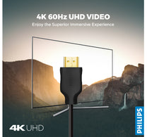 Philips SWV5510-40 1.5 meter High Speed 4K 60Hz UHD HDMI 2.0 Cable -Black