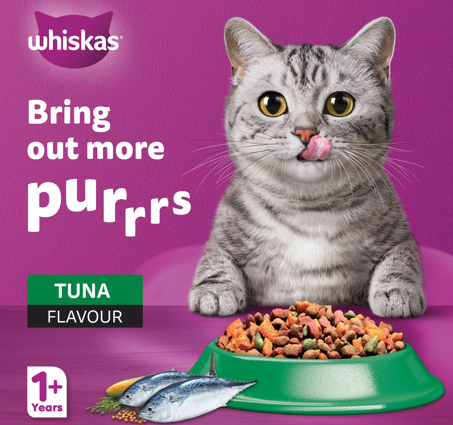Whiskas Tuna Flavour Dry Food for Adult Cat 1+ Years 1.2 kg