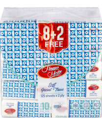 Home Mate Soft Facial Tissue 2ply Value Pack 10 x 125 Sheets