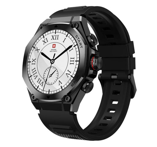 Swiss Military Smart Watch With Silicone Strap DOM 6 Black