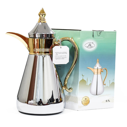 Mayflower Della Vacuum Flask, 0.7 L Capacity, Gold + Silver, PTC-07GS