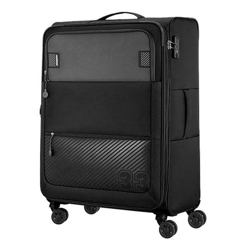 American Tourister Majores Soft Trolley with TSA Combination Lock, 70 cm, Black