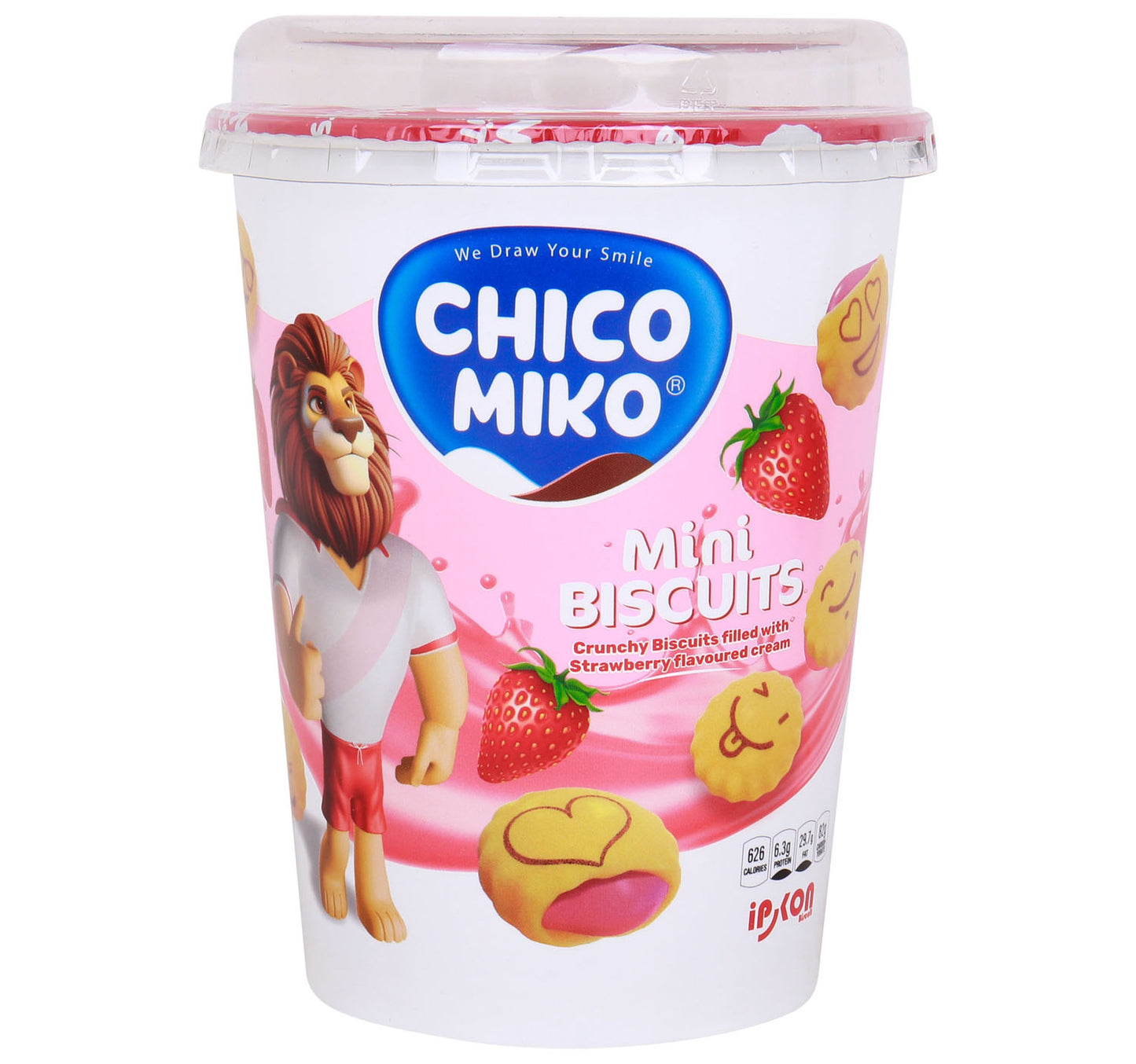 Chico Miko Mini Biscuit Strawberry Cream 125 g