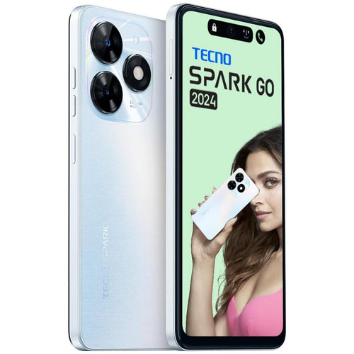Techno Spark Go 4G Smartphone (2024), 3 GB RAM, 64 GB storage, Mystery White, BG6
