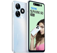 Techno Spark Go 4G Smartphone (2024), 3 GB RAM, 64 GB storage, Mystery White, BG6