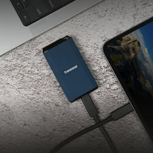 Transcend Type-C/A External SSD, 1TB, Dark Blue, ESD410C