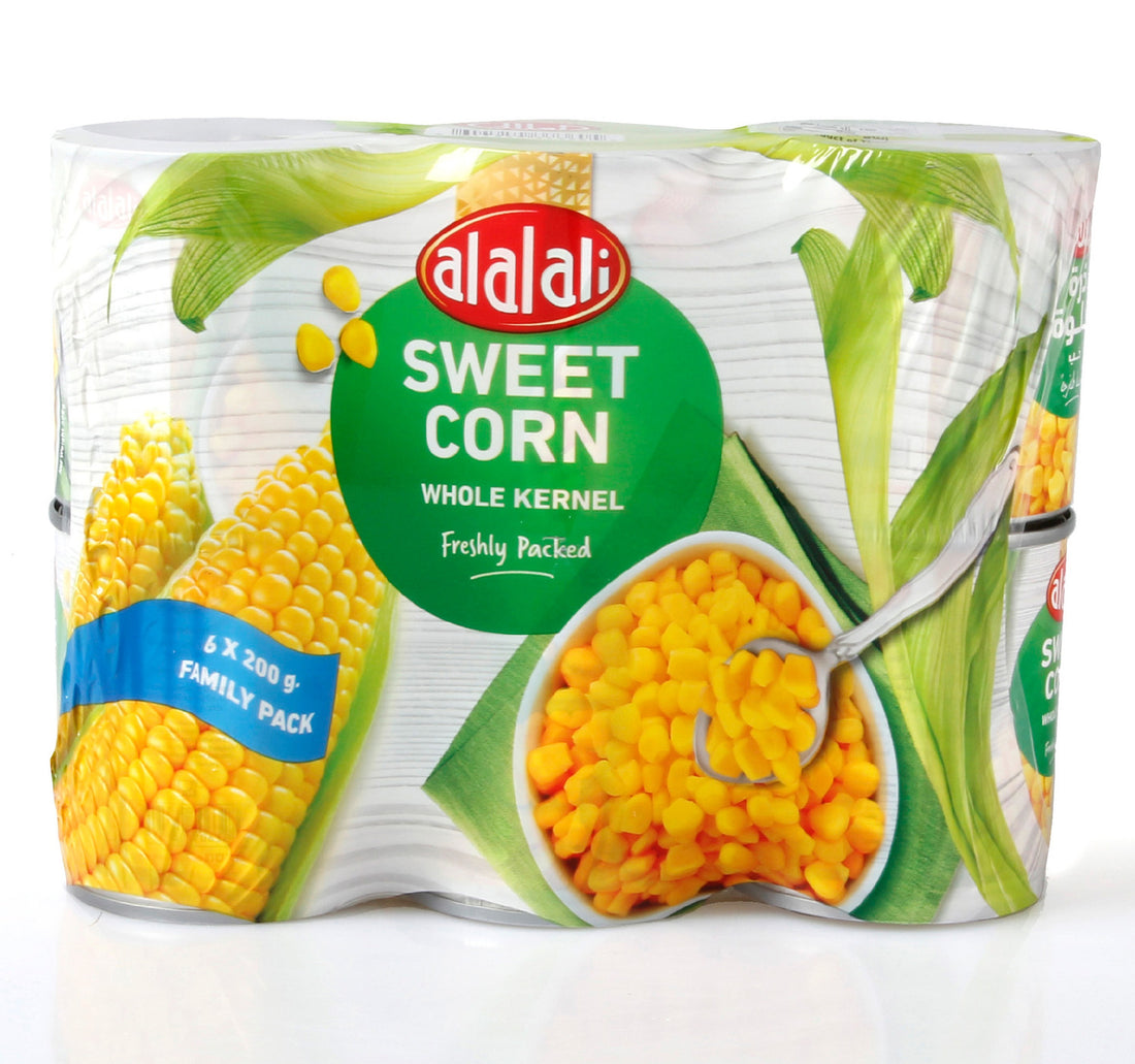 ذرة حلوة كاملة الحبة من العلالي، عبوة اقتصادية، 6 × 200 غرام