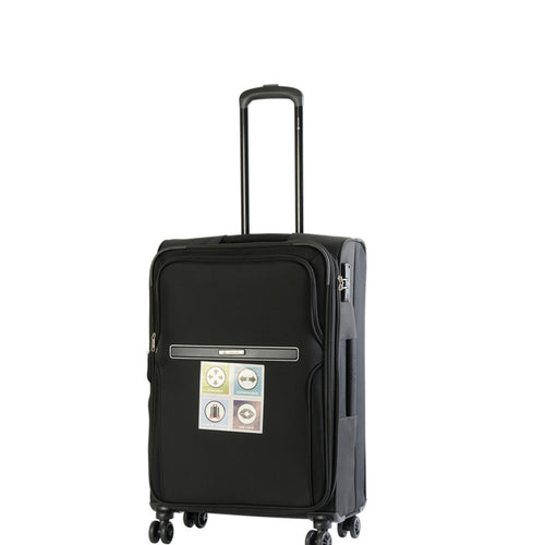 Carlton Turbolite 4 Wheel Soft Trolley, 71 cm, Black