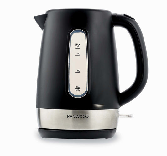 Kenwood 1.7 Liter Cordless Electric Kettle, 2200W with Auto Shut-Off & Removable Mesh Filter, Black/Silver, ZJP01.A0BK.