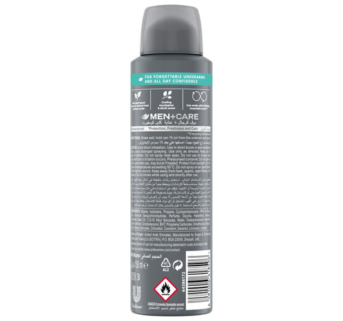 Dove Men+Care Anti-Perspirant Deodorant Spray Eucalyptus & Birch Plant-Based Moisturizer 72H Protection 150 ml