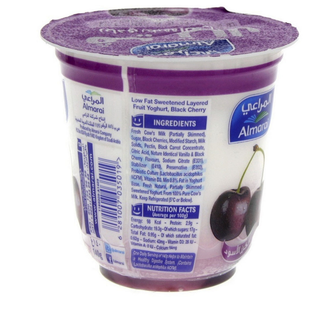 Almarai Vetal Layered Fruit Yoghurt Black Cherry 140 g